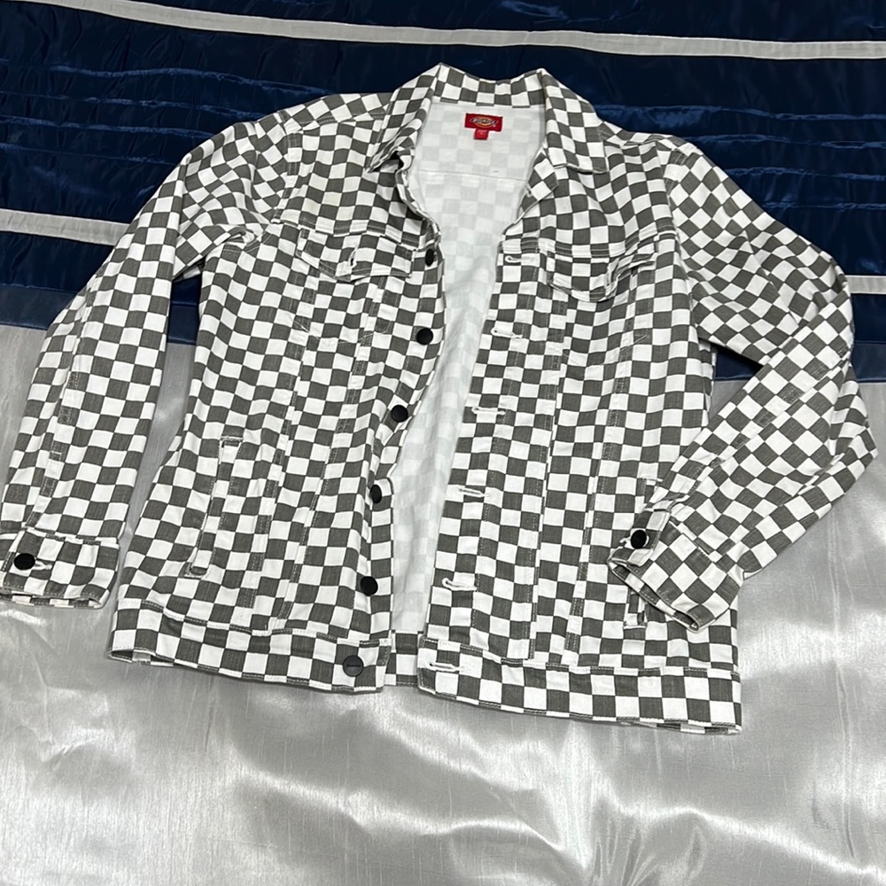 Checkered Jean Jacket